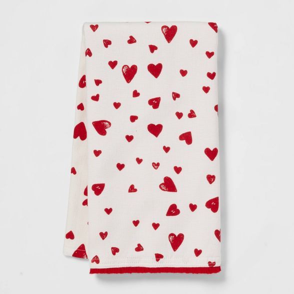 Cotton Heart Scatter Kitchen Towel - Threshold™ | Target