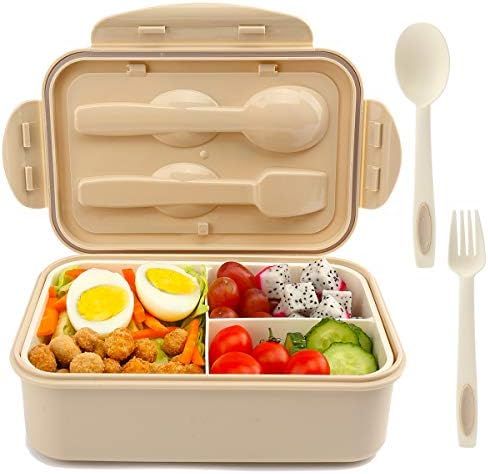 Bento Box With Spoon & Fork for Kids Boys Girls Durable, Leak-Proof for On-the-Go Meal, BPA-Free ... | Amazon (US)