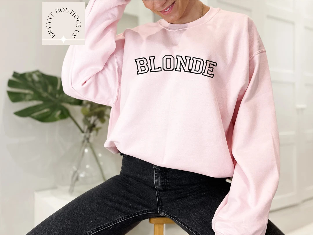 Blonde Comfort Colors Crewneck Sweatshirt, Blonde Best Friend Gift, Hair, Salon, Balayage, Highli... | Etsy (US)