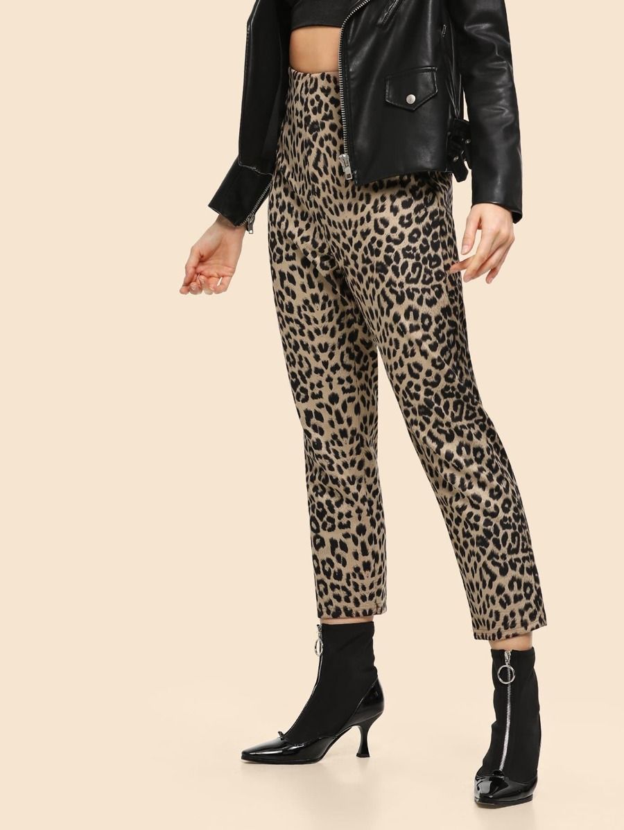 Vintage Leopard Pants | SHEIN