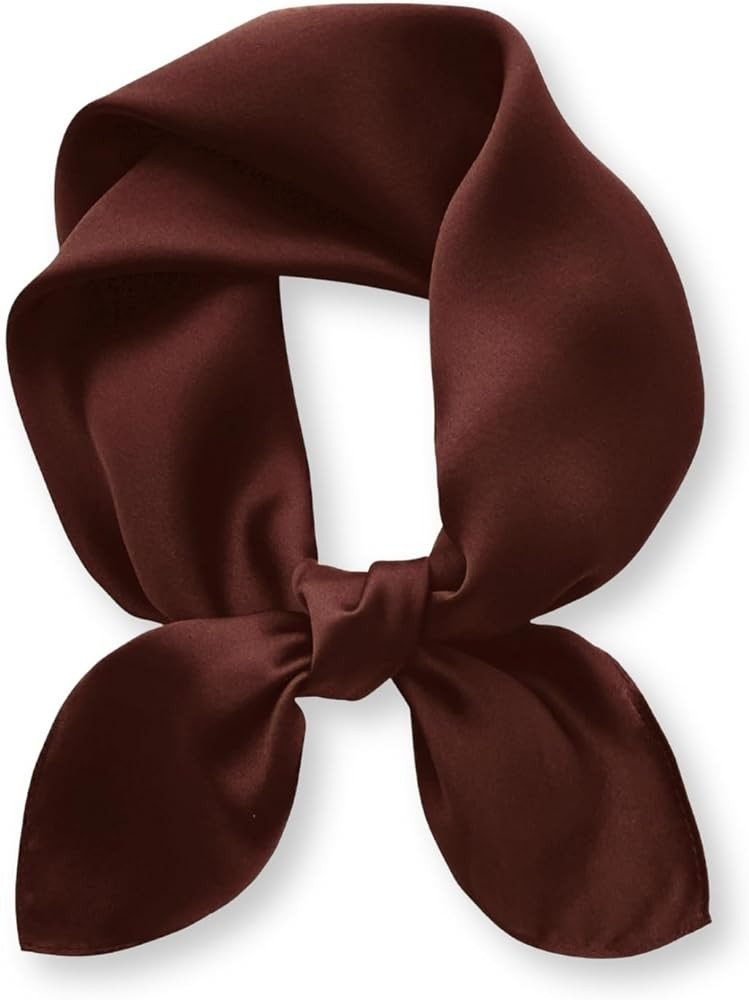 PoeticEHome Solid-Coloured 100% Pure Mulberry Silk Scarf – Lightweight 27 Inch Square Plain Sca... | Amazon (UK)