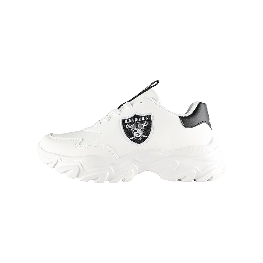 FOCO Women's NFL Team Glitter Big Logo Vintage White Chunky Sneakers | Amazon (US)