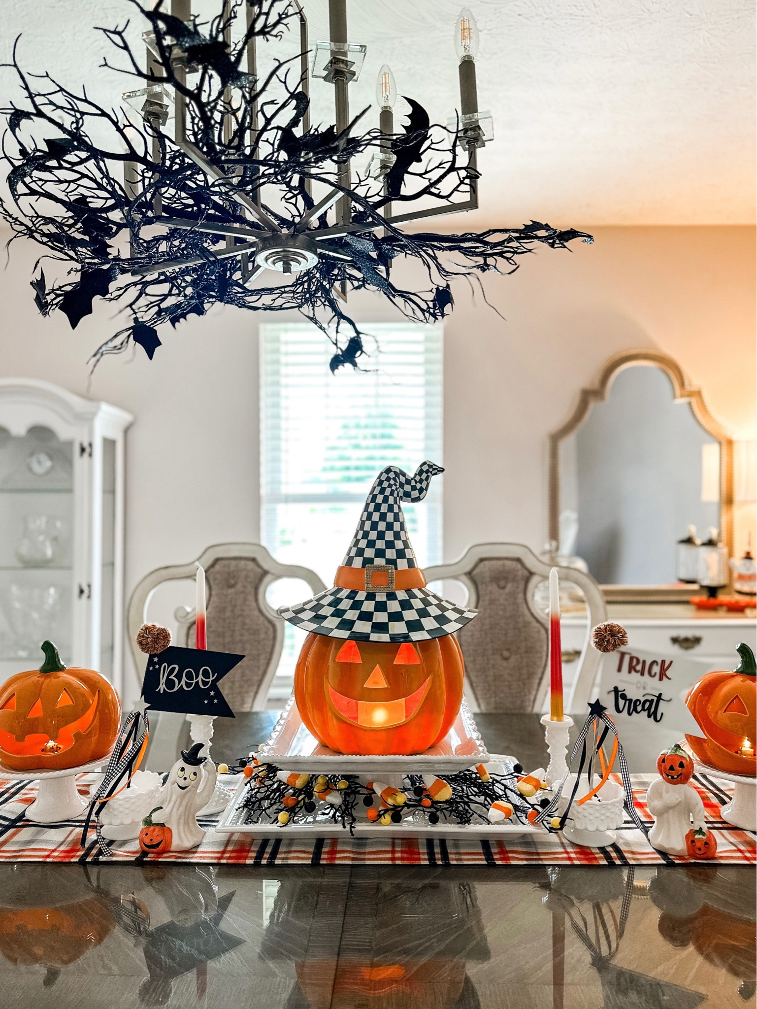 Happy Jack o Lantern 
Black & white decor 

#LTKhome #LTKSeasonal