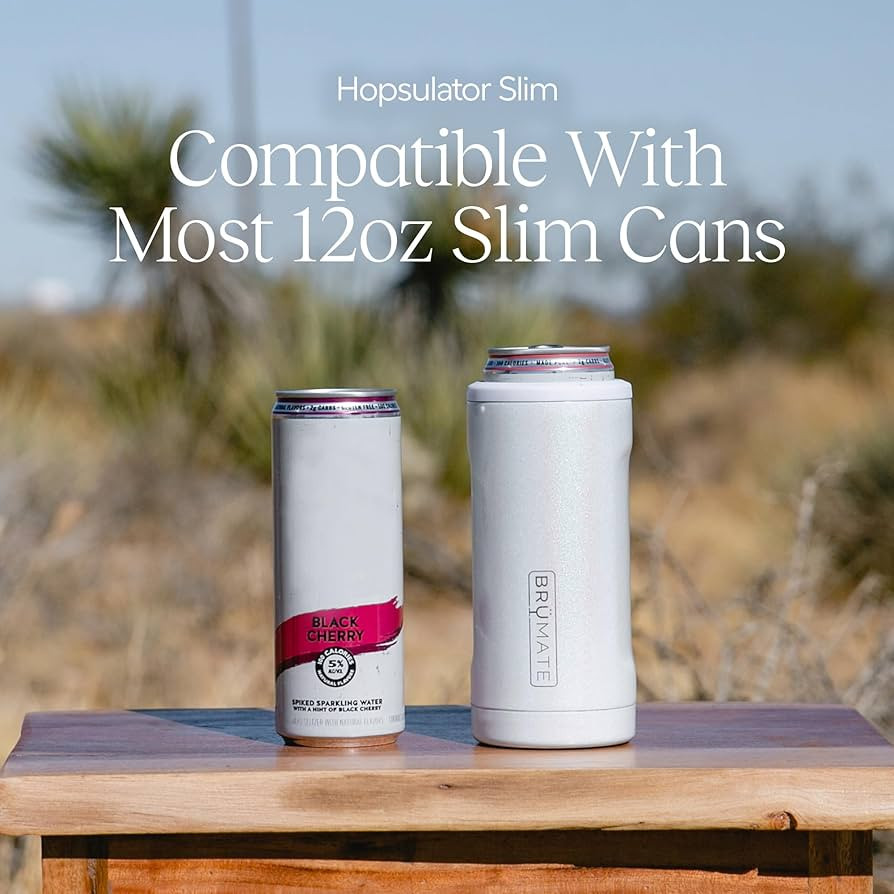 BrüMate Hopsulator Slim Can Cooler Insulated for 12oz Slim Cans | Skinny Can Insulated Stainless... | Amazon (US)