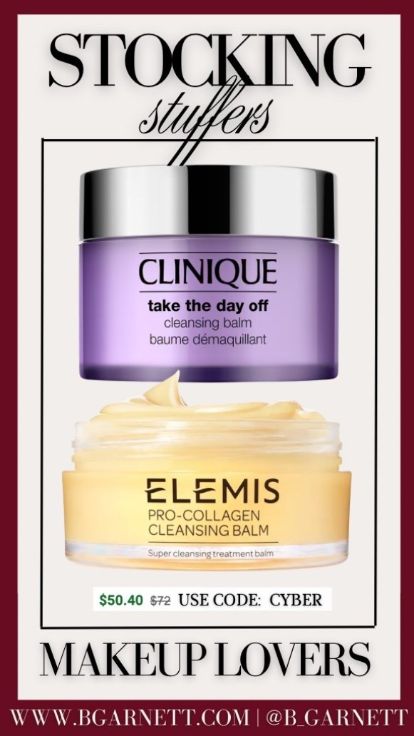 Stocking stiffer idea 

Skincare | makeup remover balm | stocking stuffers | Clinique | Elemis 

#LTKCyberWeek #LTKHoliday #LTKGiftGuide