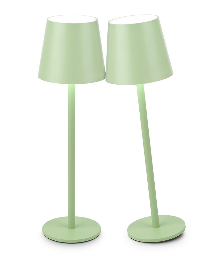 2Pack Cordless Table Lamp, 5200mAh IP54 Waterproof Rechargeable Battery Desk Lamp, 3 Color Steple... | Amazon (US)