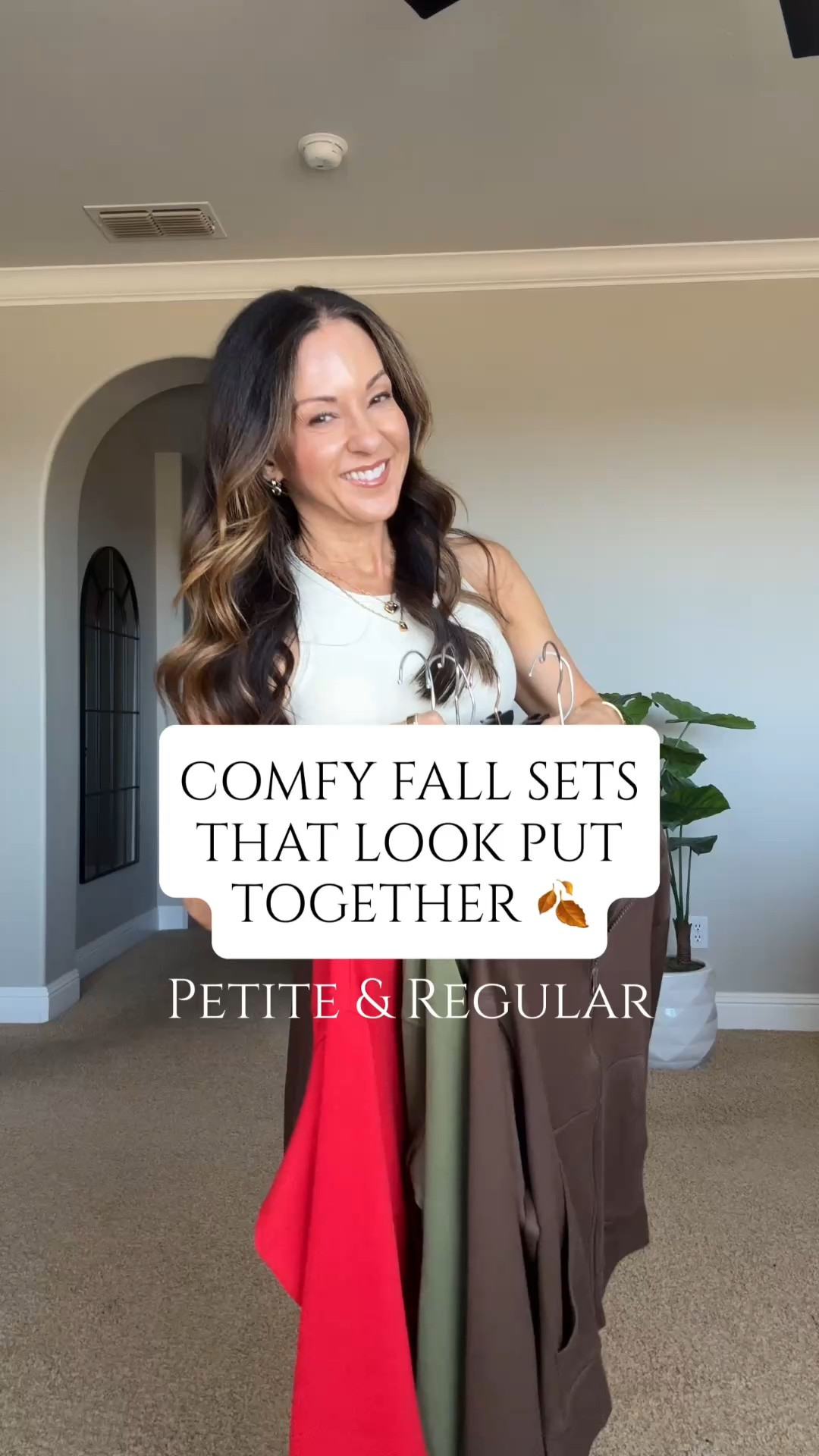Comfy non-wrinkle fall sets that look put together 🍂 I’m wearing Petite Small in army green, espresso brown and red. The bone white built-in bra tank is XS. Everything is unaltered on my 5’1”, 107 lb. frame.

Great for everyday, travel, errands or lounging with wide leg pants, pockets and easy fall colors.

petite matching sets, fall matching sets, women’s lounge sets, two piece sets, petite lounge sets, wide leg pants, built in bra tank, travel outfit, airport outfit, casual fall outfits, fall fashion, everyday outfits, petite fashion, fashion over 50, women over 50 fashion

#LTKOver40 #LTKPetite #LTKActive

#LTKOver40 #LTKPetite #LTKTravel