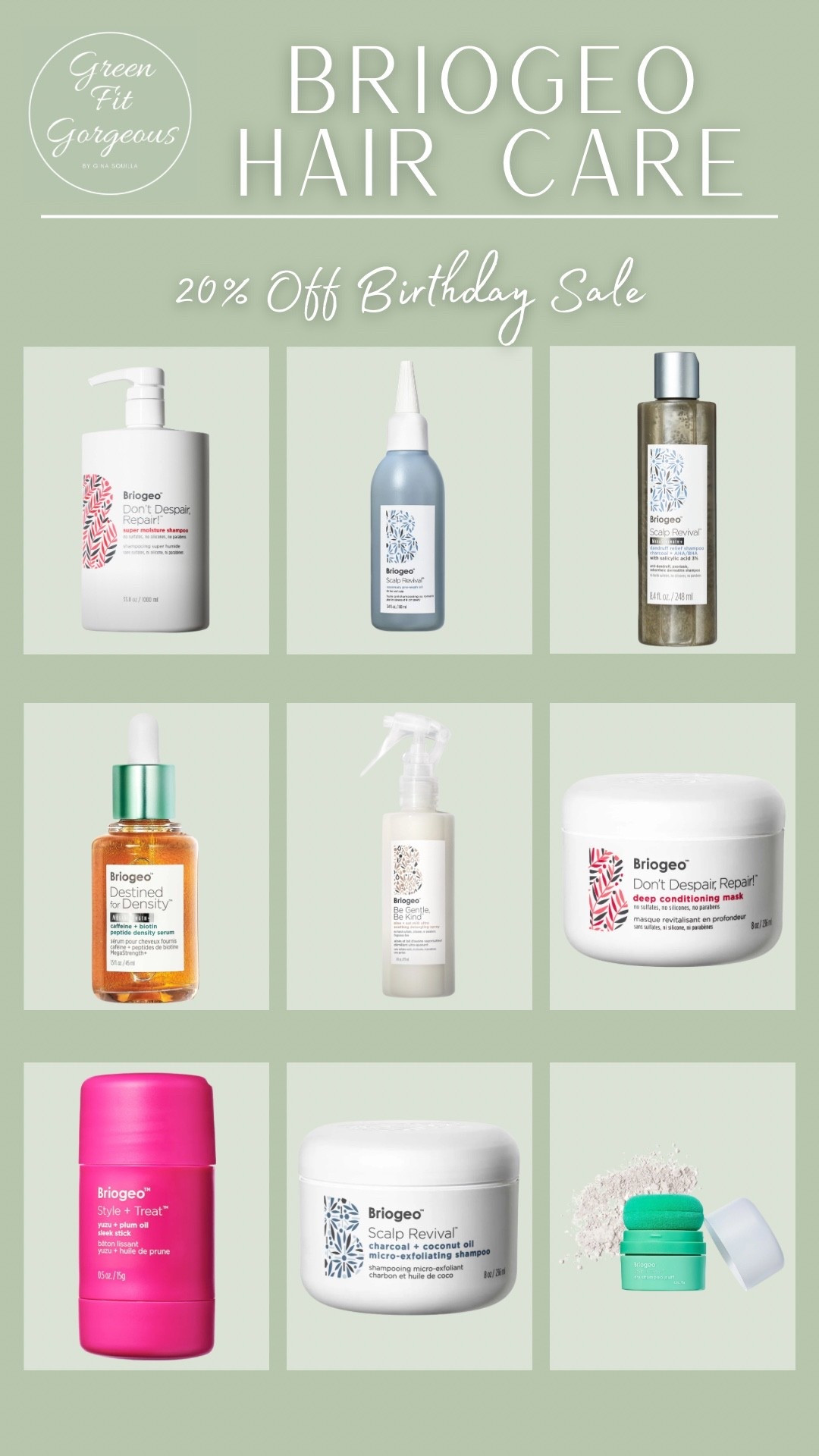 Briogeo is my favorite haircare brand and they are currently offering 20% off sitewide on all purchases. Sale price will be reflected in the cart. I just placed an order to stock up on all the favorites I am running low on. These products are the ones I use/love the most  

#LTKFindsUnder100 #LTKBeauty #LTKSaleAlert