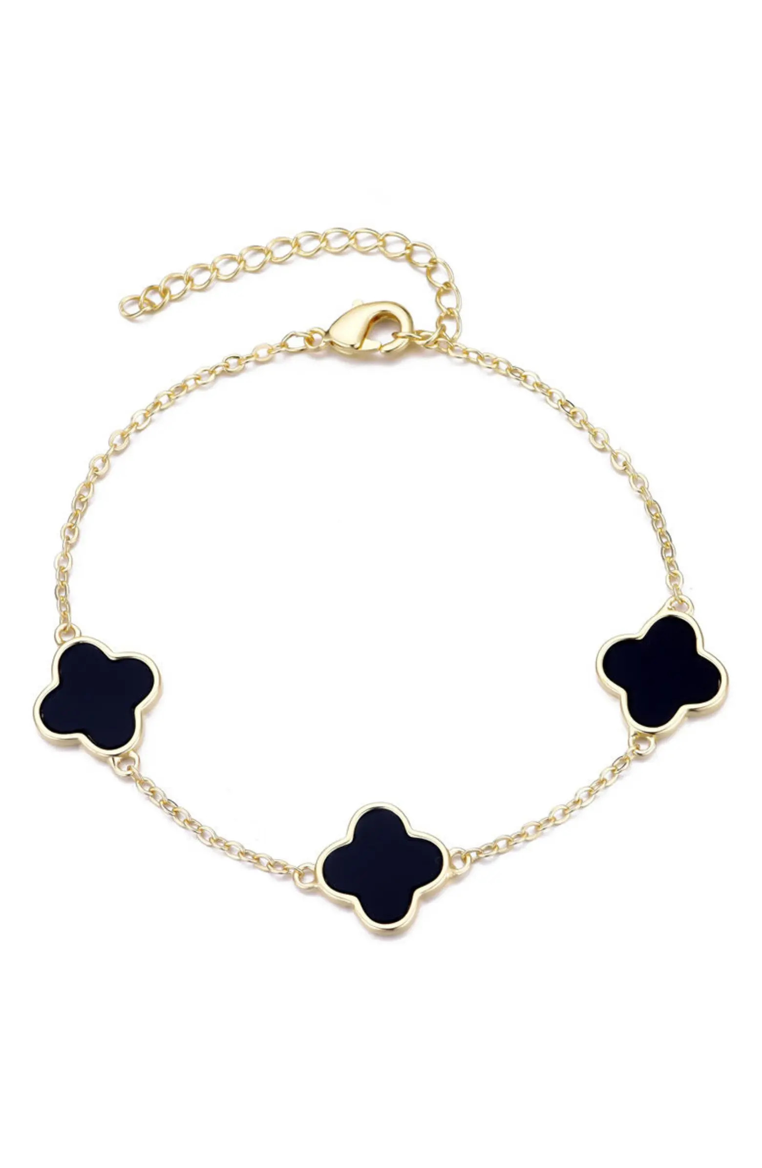 Enamel Clover Station Bracelet | Nordstrom Rack