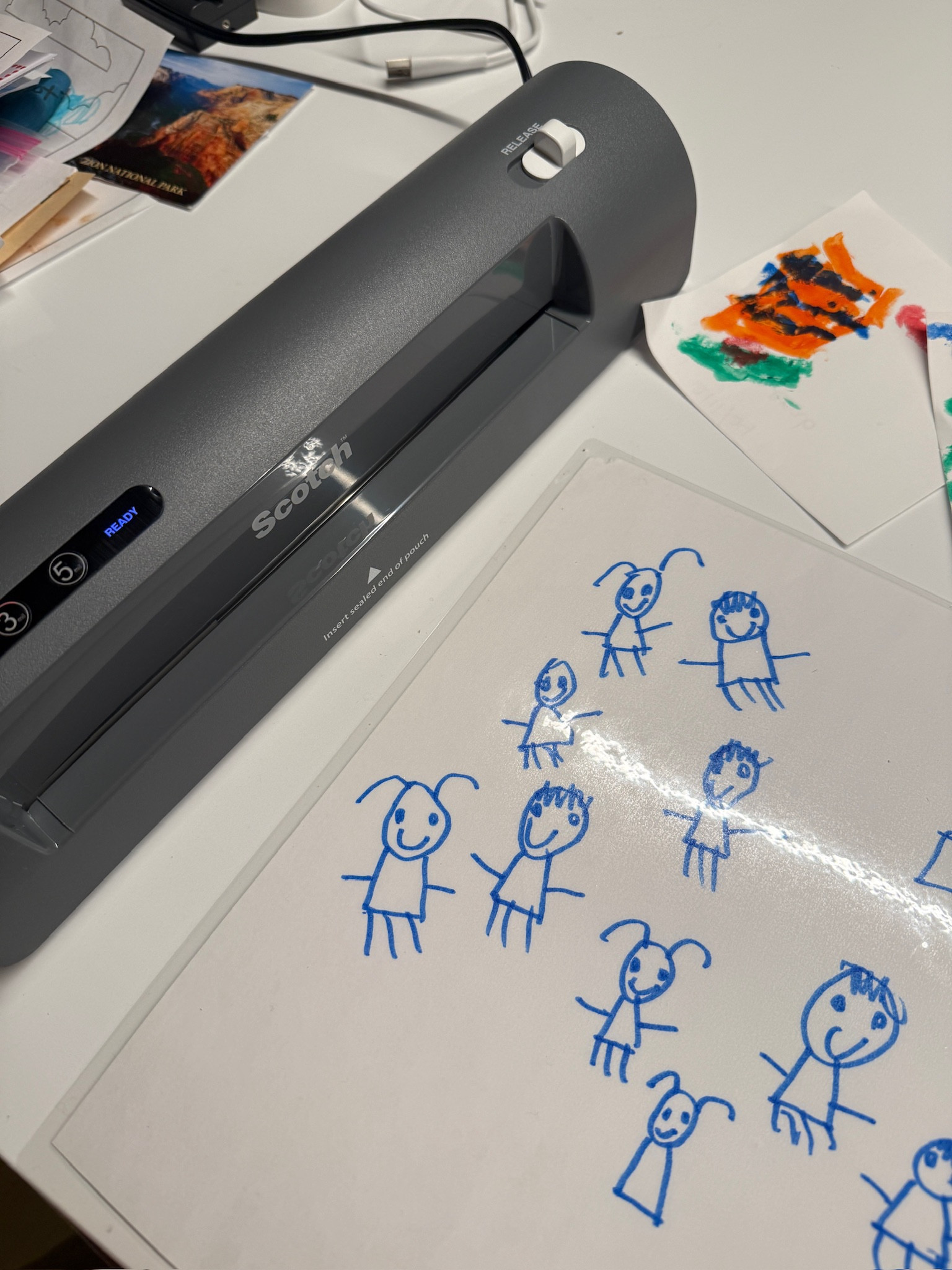 We love having activities that harness the kids creativity! Poppy loves to draw, and we can preserve her drawings with this laminator from Amazon!

#LTKHome #LTKFamily #LTKKids
