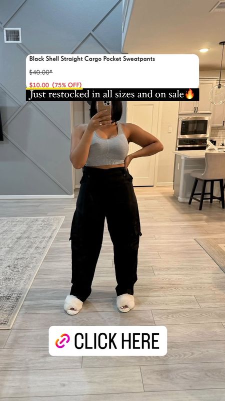 My fav shell cargos are back in stock at a crazy discount! Grab them now! They're high waist, no stretch, I'm wearing a size 10 

#LTKsalealert #LTKstyletip #LTKVideo