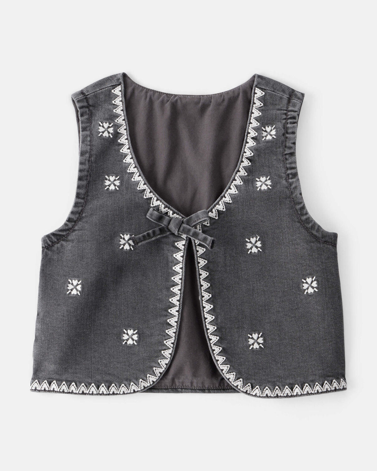 Toddler Girl Western Denim Sleeveless Vest - Grey | Carter's Inc