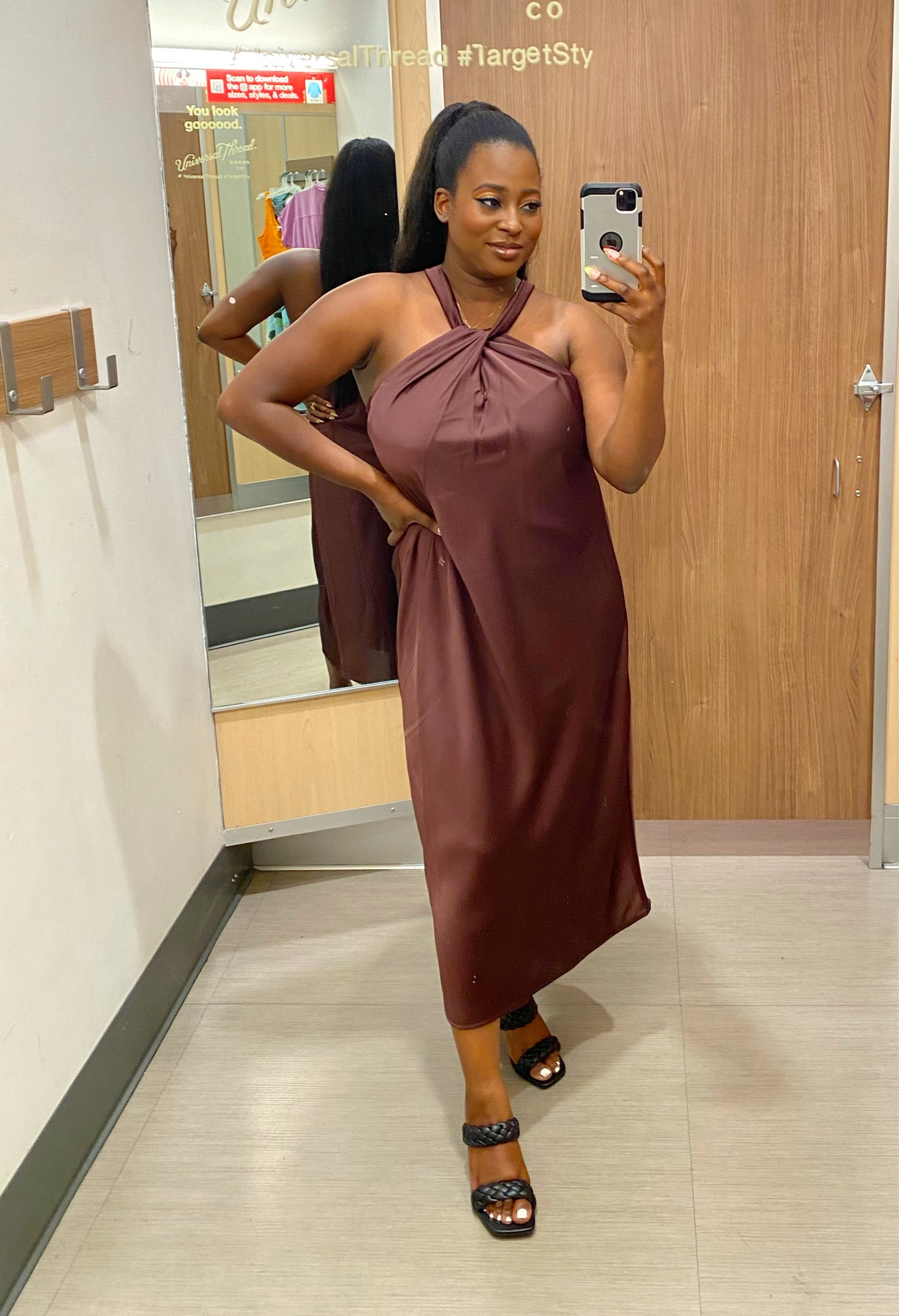 Slip dress , brown dress , halter dress, sleeveless dress ,target style , target , a new day , satin dress 

#LTKunder50 #LTKsalealert #LTKstyletip