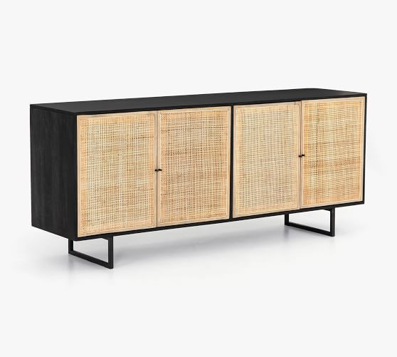 Dolores 72" Cane Console Table | Pottery Barn (US)