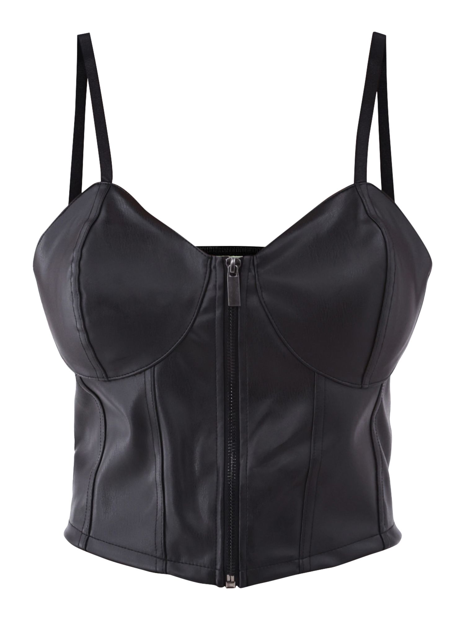 No Boundaries Zip Bustier Top, Women’s - Walmart.com | Walmart (US)