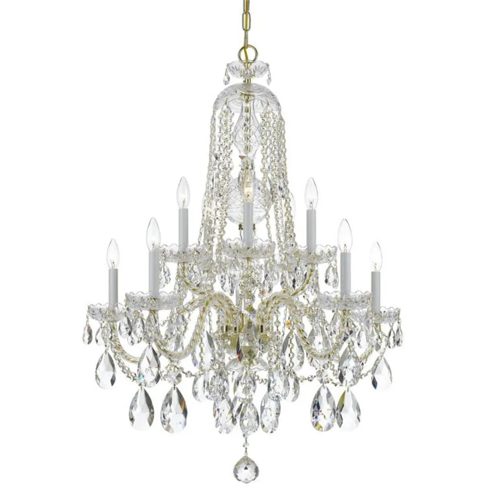 Crystorama Traditional Crystal 10 -Light Polished Gold Crystal Metal Chandelier one_size | 1110-PB-CL-MWP | Lowe's