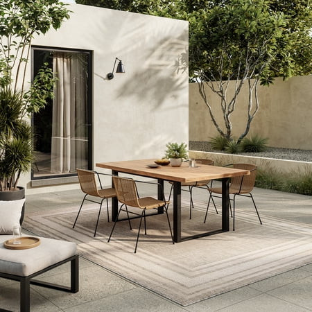Nourison Horizon Indoor/Outdoor 8' x 10' Grey Modern Rug | Walmart (US)