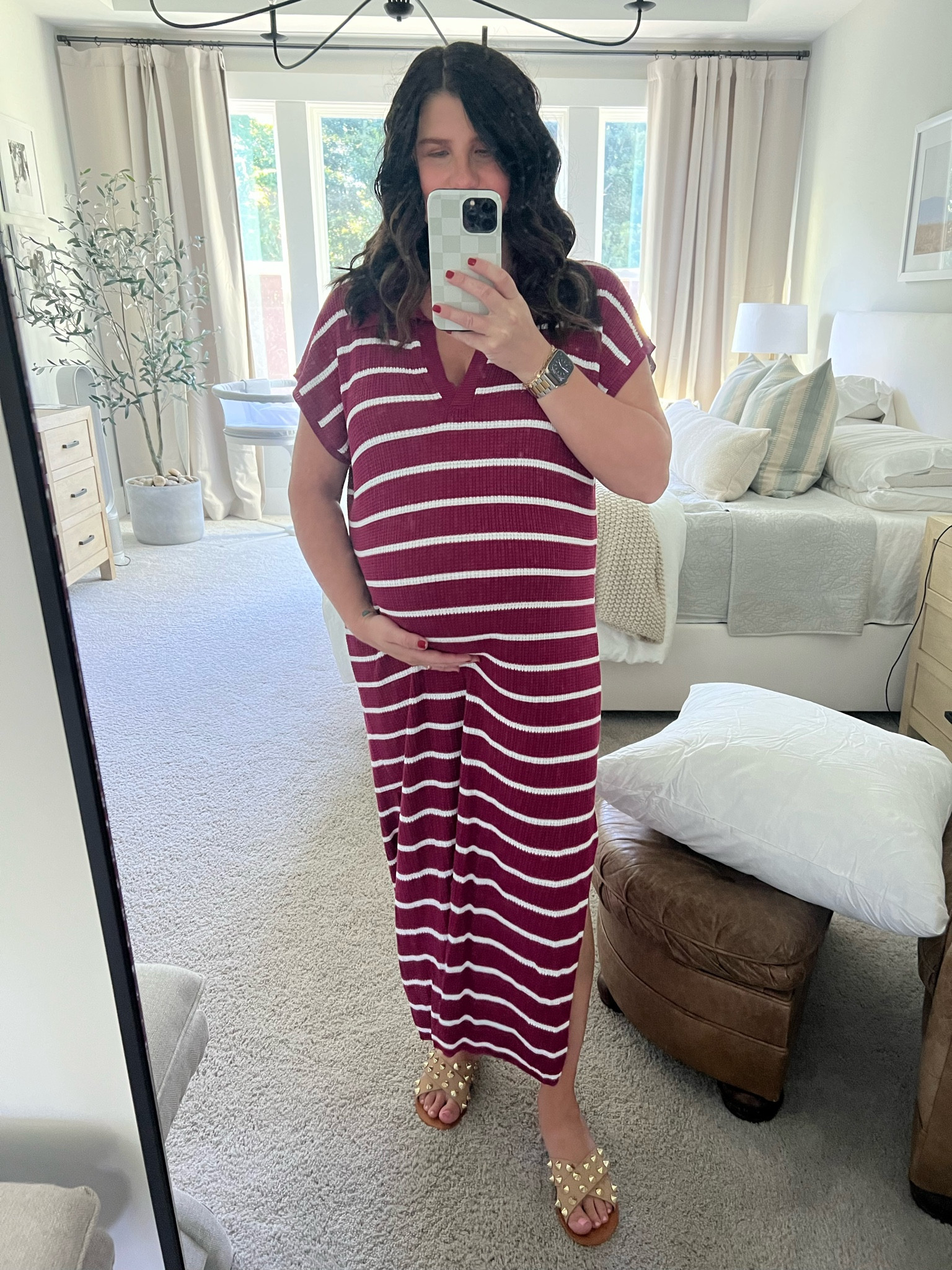 Another Amazon find! Just a different color and I love it! Affordable and breezy. Sized up one for the bump! 🩷

#LTKstyletip #LTKbump #LTKfindsunder50