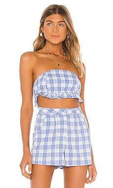 superdown Fabia Crop Top in Blue from Revolve.com | Revolve Clothing (Global)