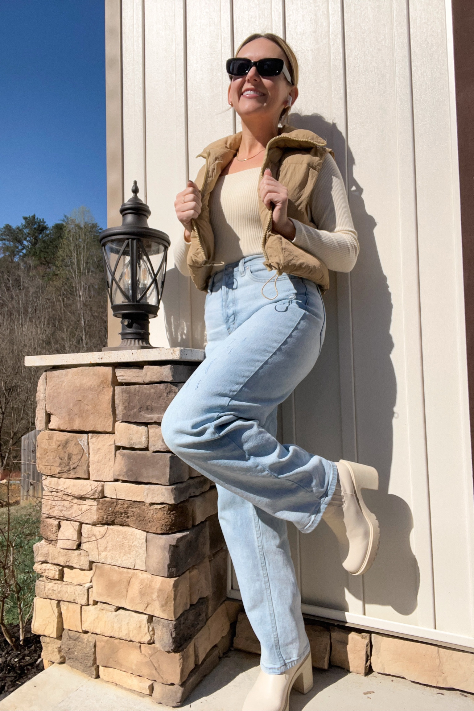 ☀️ OOTD: An easy, breezy work ‘fit on this chilly March morning. Fun facts: This bodysuit has built-in (supportive!)  padding so I don’t have to wear a bra. And the sunglasses came in a pack of two for less than $15. 😎 

#LTKSeasonal #LTKstyletip #LTKfindsunder50