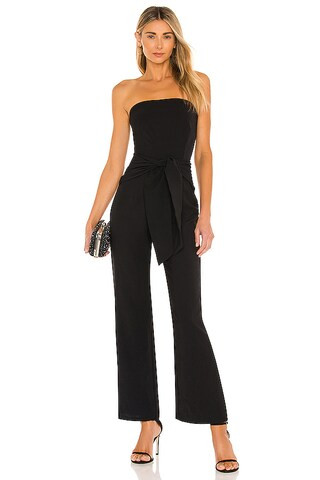 Stefanie One Shoulder Jumpsuit in Black | Revolve Clothing (Global)
