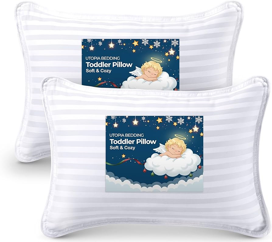 Utopia Bedding Toddler Pillow (White, 2 Pack), 13x18 Pillows for Sleeping, Soft and Breathable Co... | Amazon (US)