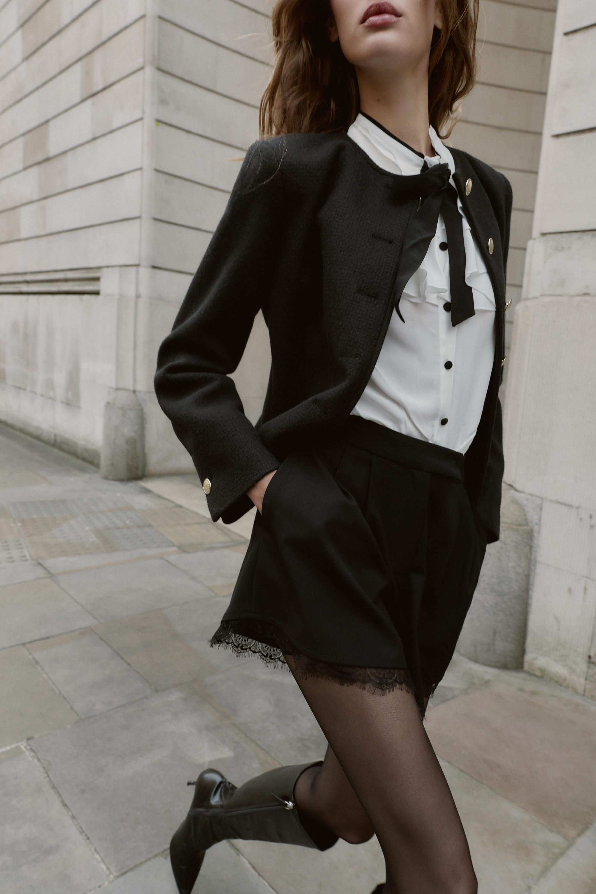 LACE BERMUDA SHORTS | Zara UK