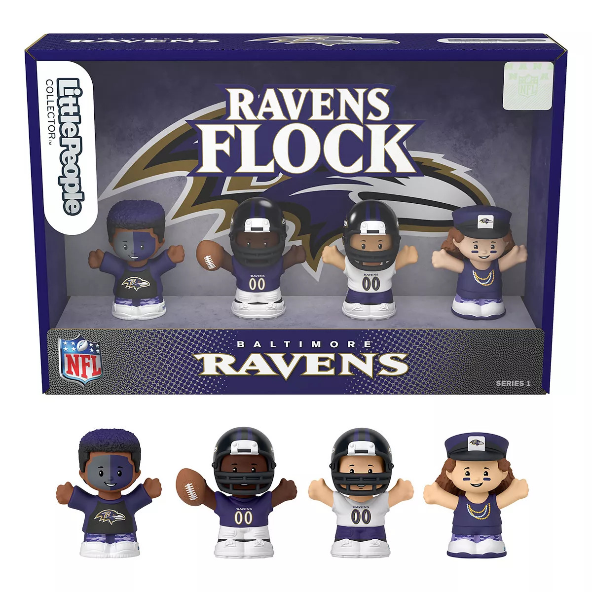 Fisher-Price Little People 4-Pack Baltimore Ravens Figures Collector Set | Kohl's