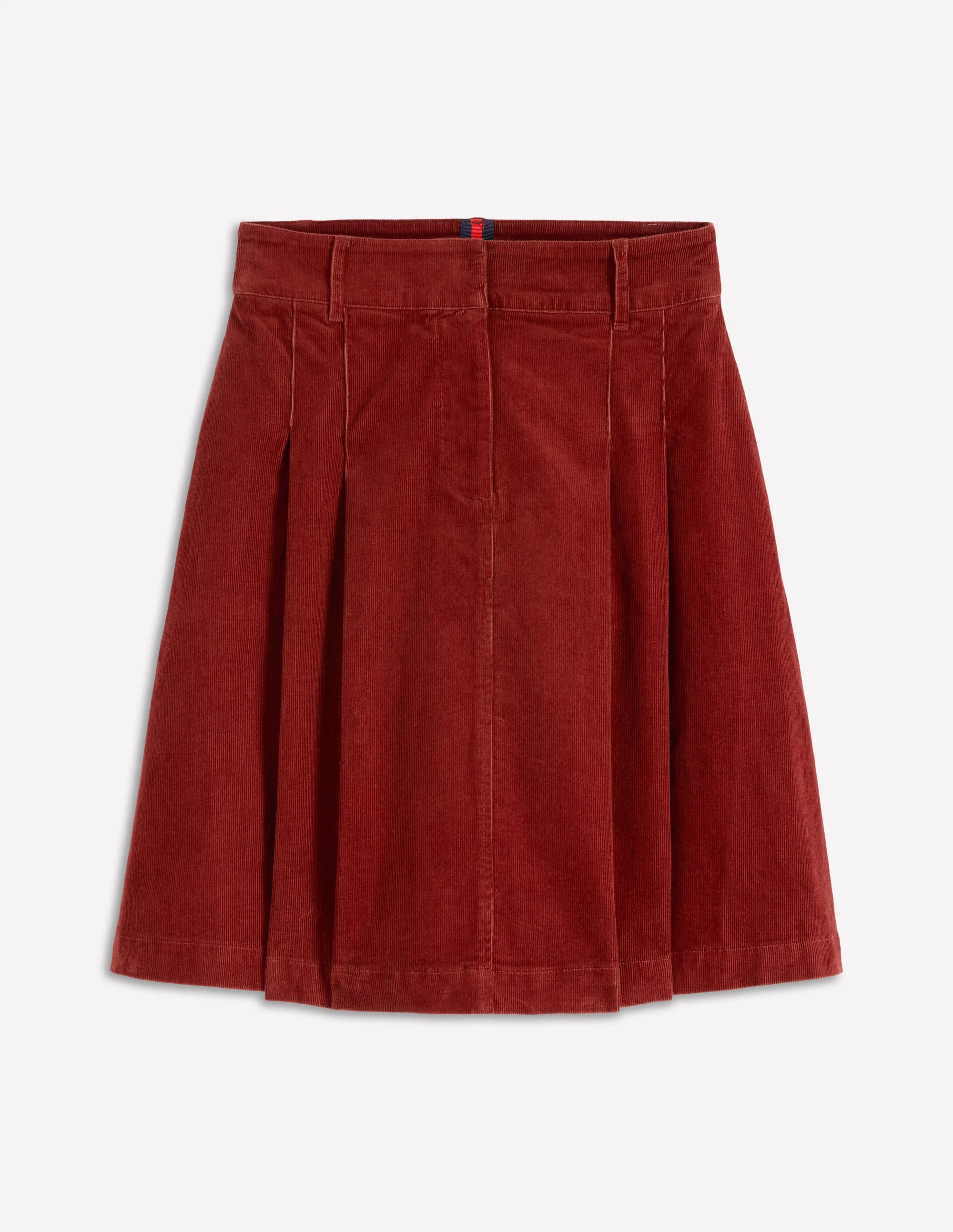 Pleated Cord Skirt-Fired Brick | Boden (US)
