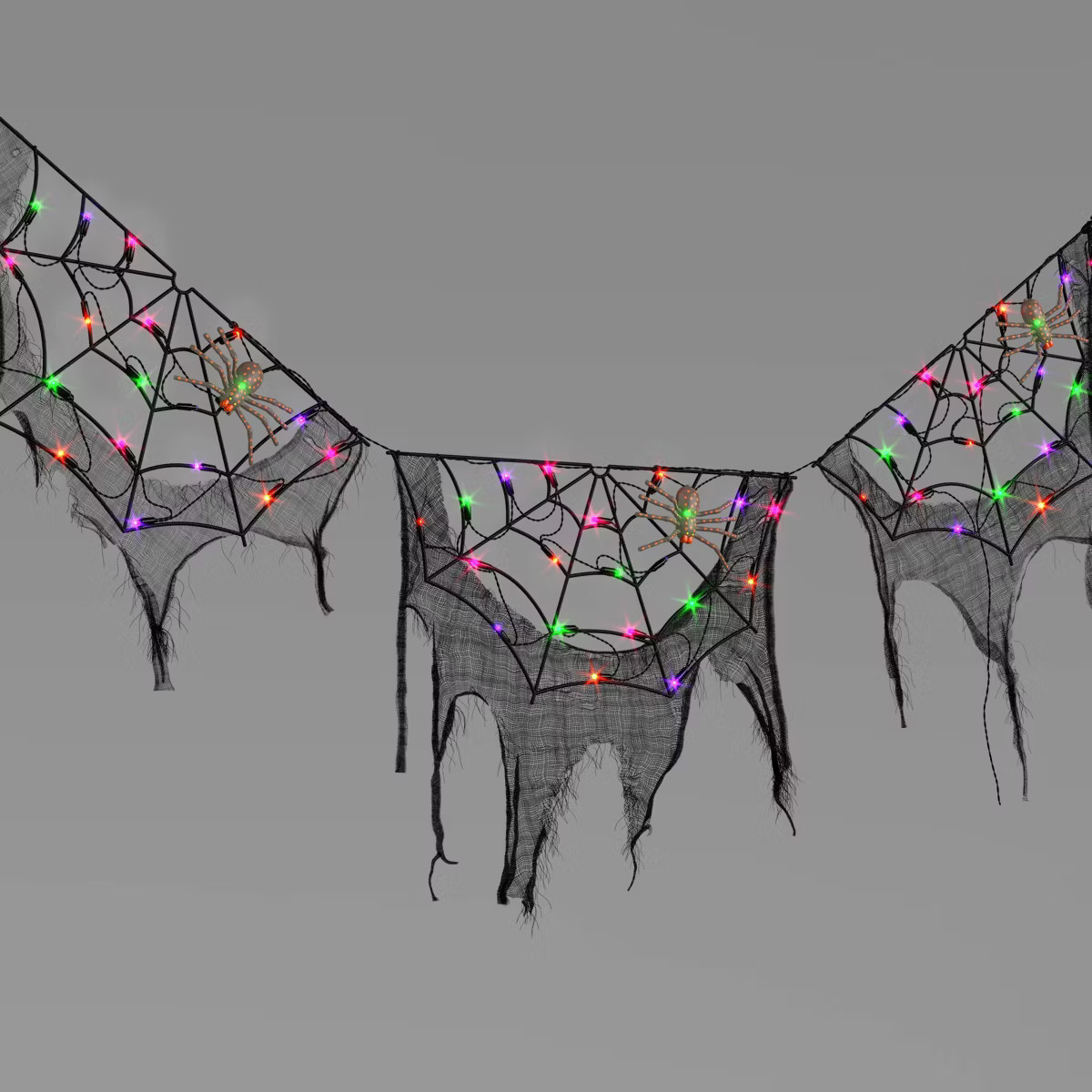 70" LED Lit Spider Webs with Gauze Halloween Novelty Silhouette Lights - Hyde and EEK! Boutique... | Target