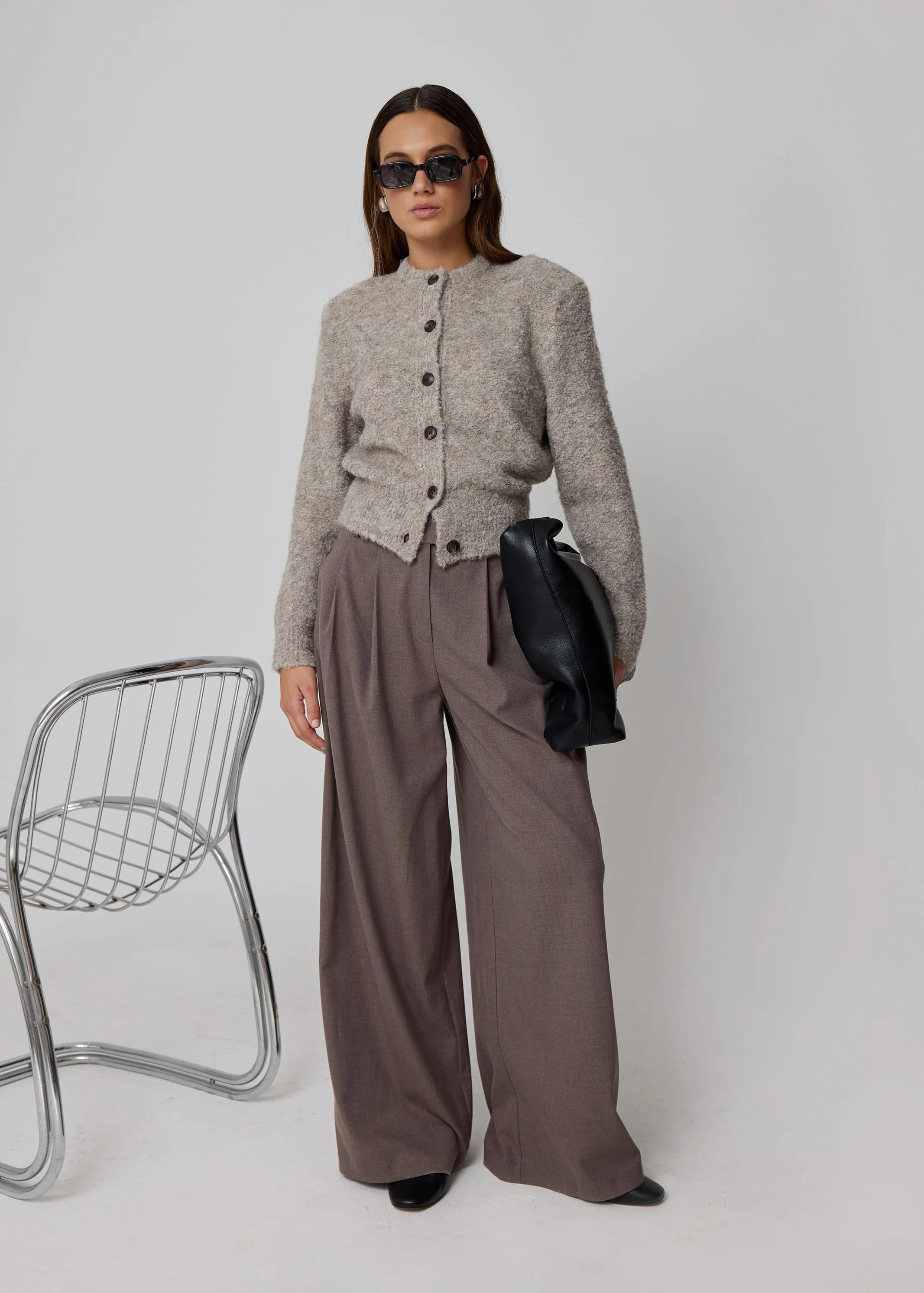 ULTRA WIDE LEG TROUSER - TRUFFLE | WAT The Brand