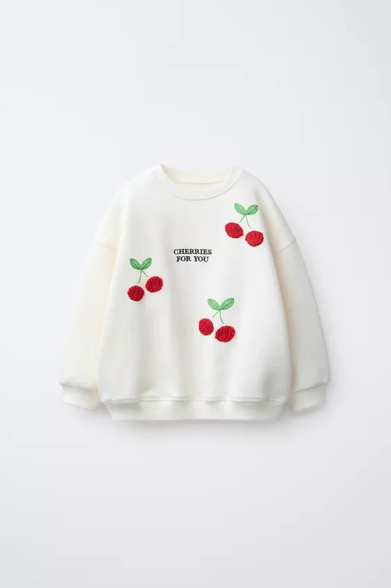 EMBROIDERED CHERRY SWEATSHIRT | Zara Canada