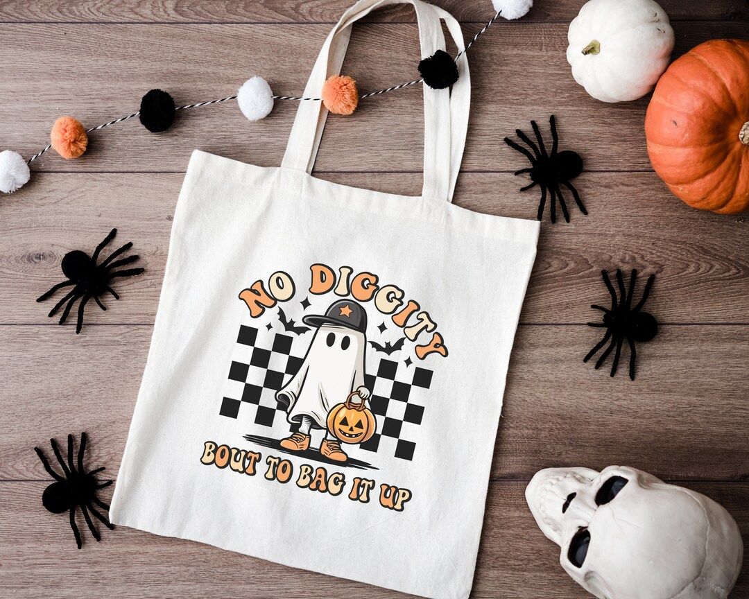 Trick-or-treat Bag Halloween Bag Halloween Tote Kids - Etsy | Etsy (US)
