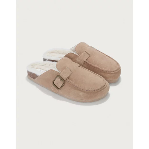 Suede Moccasin Corkbed Slipper | The White Company UK & ROW
