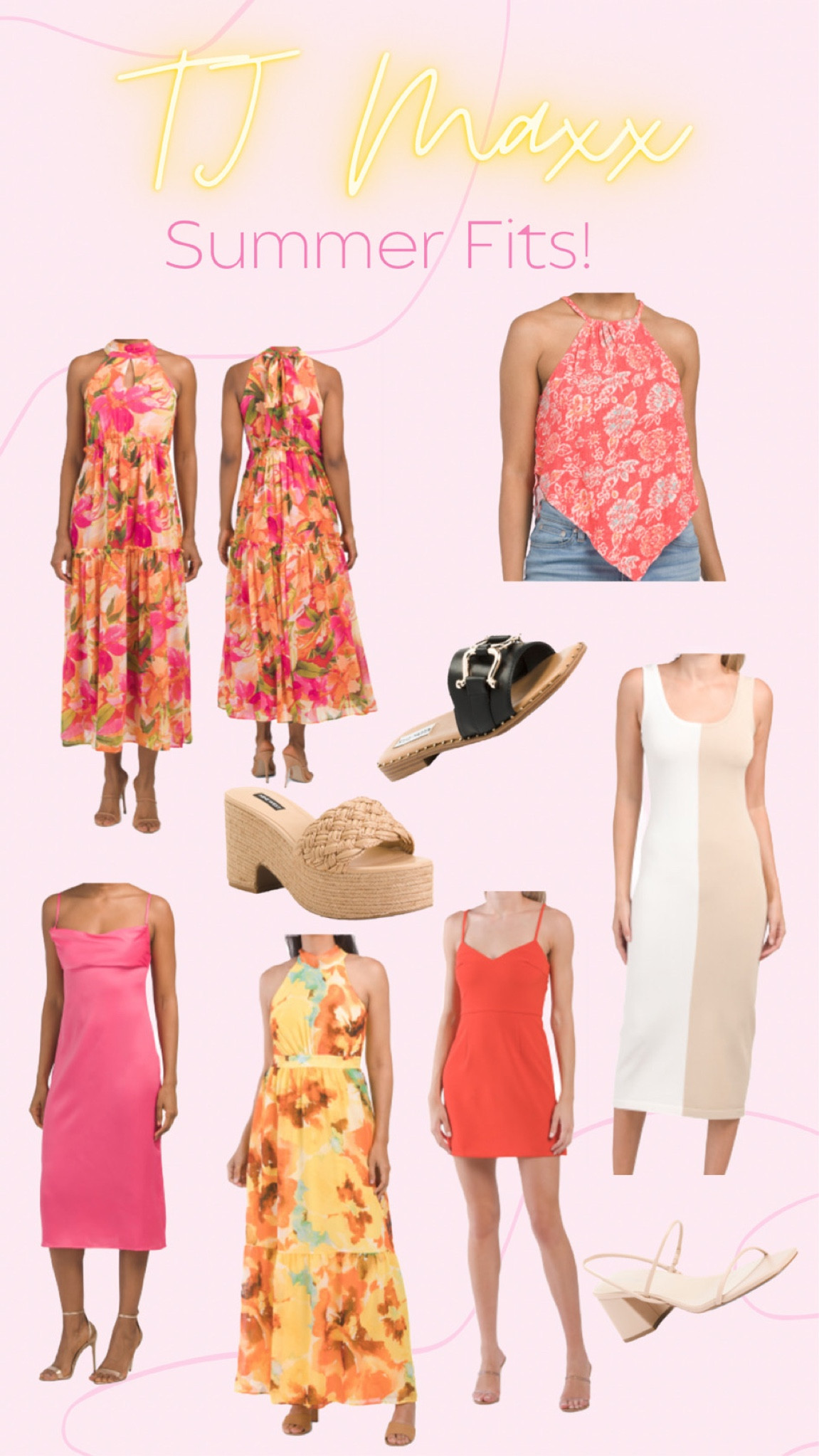 TJ Maxx summer finds! #summer #weddingguest #dresses #summerstyle #sandals #bumpfriendly 

#LTKwedding #LTKstyletip #LTKunder50