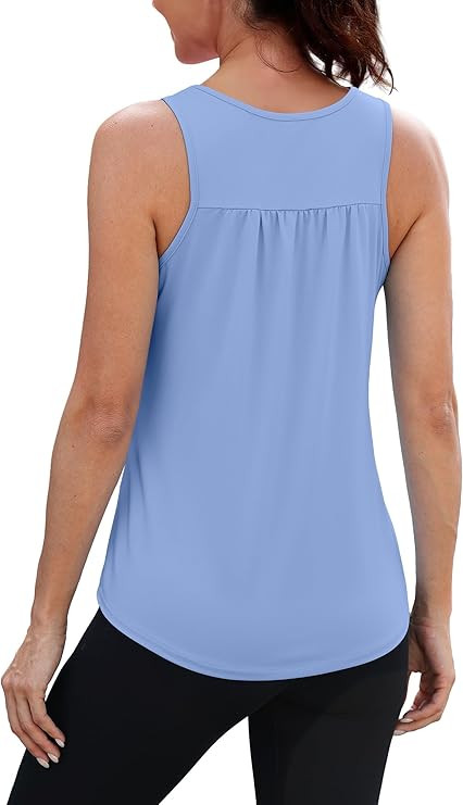 NIASHOT Workout Tank Tops for Women Racerback Loose Fit Yoga Top Sleeveless Gym Shirt Running Ath... | Amazon (US)