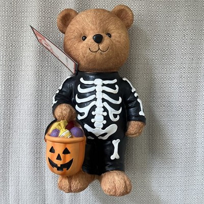 Halloween Hallow Home Teddy Bear Skeleton Trick Or Treat Decor NEW 12\u201d | eBay US