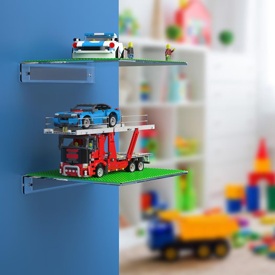 GALVANOX Display Shelves for Building Bricks (2 Pack) Compatible with All Toy Block Brands, Float... | Amazon (US)