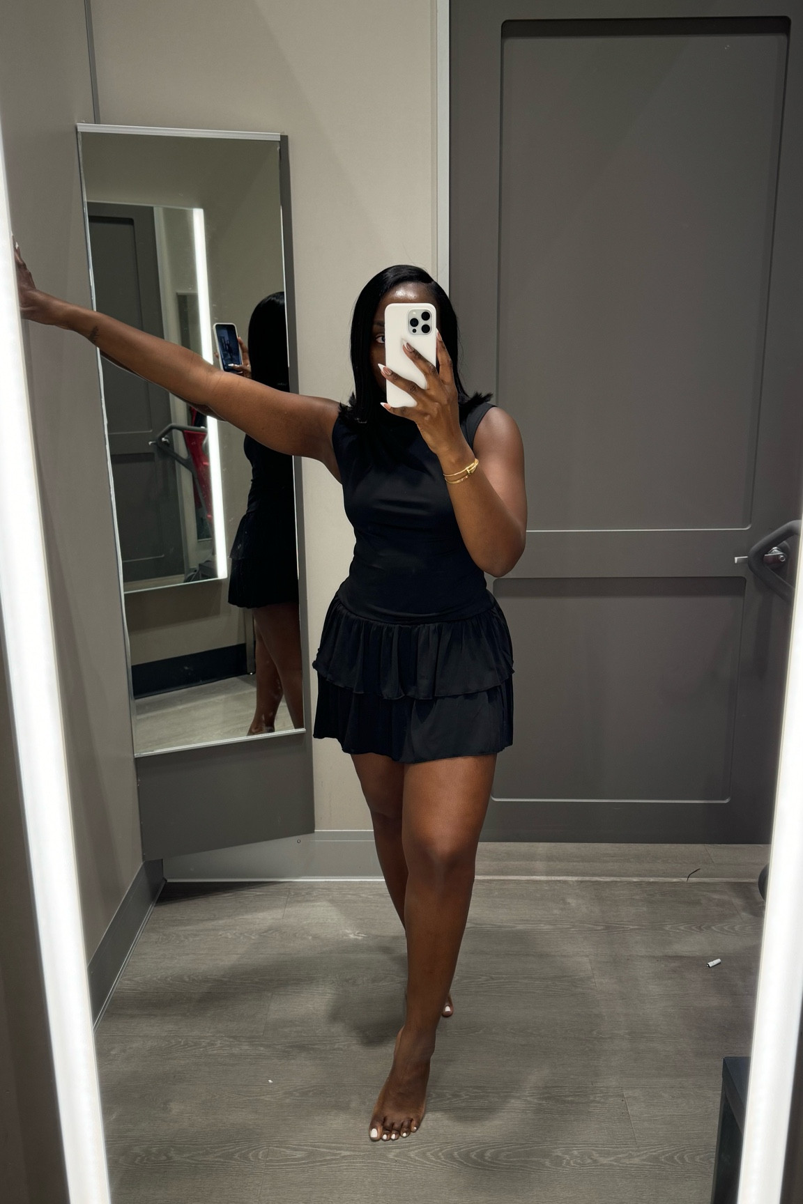 I am wearing a size small, and let me tell you this dress is short!

#LTKHoliday #LTKStyleTip