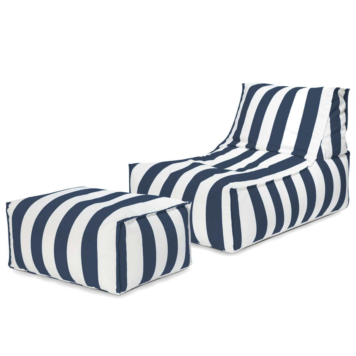 Santorin 2-Piece Outdoor Bean Bag Lounge Chair & Ottoman | Wayfair North America