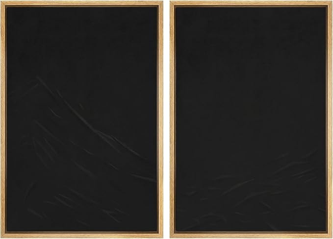 SIGNWIN Framed Canvas Print Wall Art Set Dark Black Color Field Landscape Abstract Shapes Illustr... | Amazon (US)
