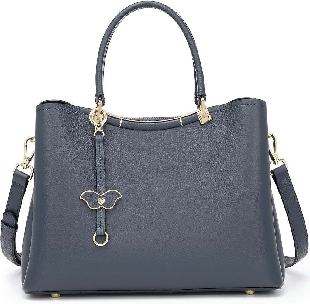 Kattee Women Soft Genuine Leather Satchel Bags Top Handle Crossbody Purses and Handbags | Amazon (US)