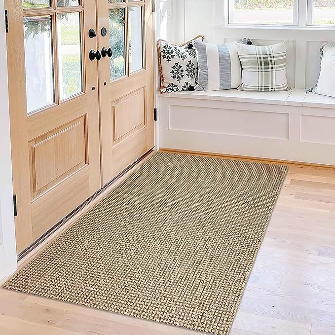 KOZYFLY Boho Rugs for Entryway 3x5 ft Washable Front Door Area Rug Indoor Rubber Backed Kitchen A... | Amazon (US)