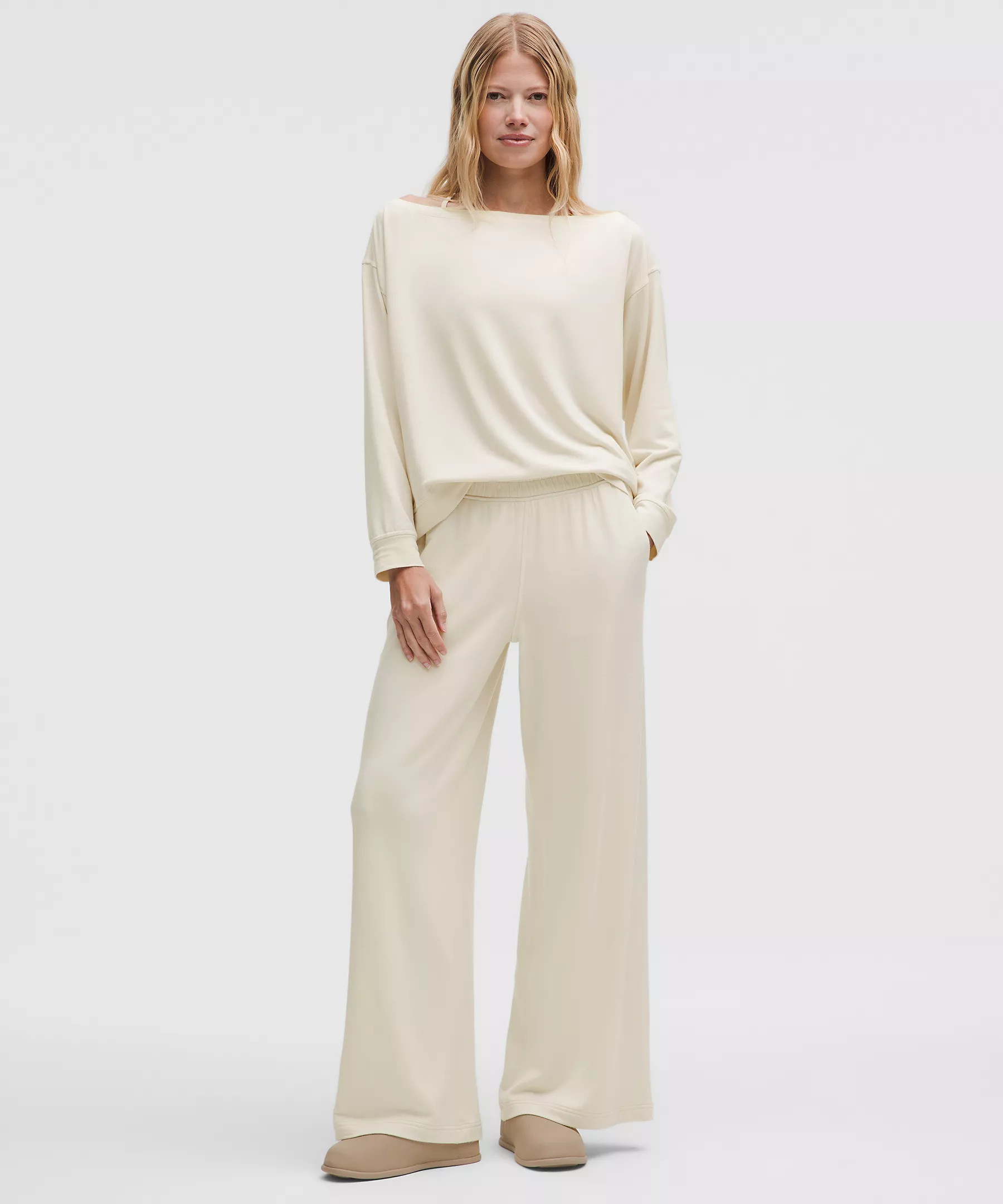 BeCalm Oversized Boatneck Long-Sleeve Shirt | Lululemon (US)