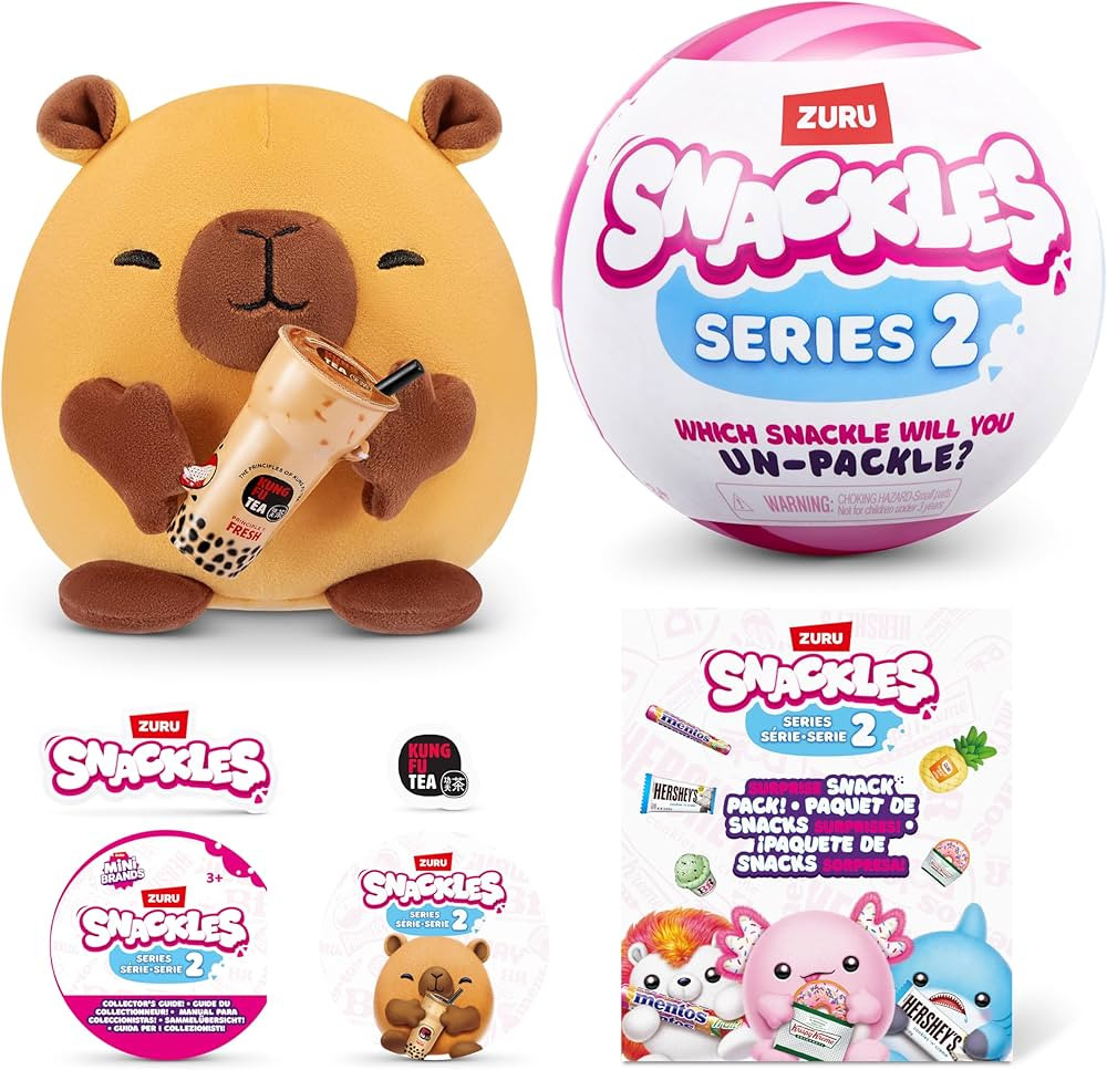 Snackles Series 2 Mystery UNbox 5 Inch Plush in Capsule by ZURU, Ultra Soft Plush, Collectible Pl... | Amazon (US)