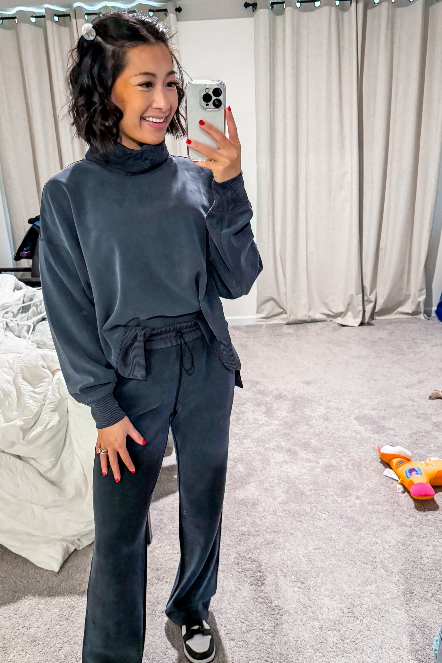 Lululemon Softstreme pullover - wearing size 2, oversized so comfy

Lululemon HR straight leg pants- wearing size 2, waist is big but fits looser in legs. I have size 0, fits in waist but tighter throughout the legs

Nike dunk low- pandas are tts

Holiday gifts Christmas winter trends holiday party Christmas casual comfy cold weather weather gift guide style seasonal sale alert party lounge wear matching sets street wearr

#LTKHoliday #LTKshoecrush #LTKstyletip
