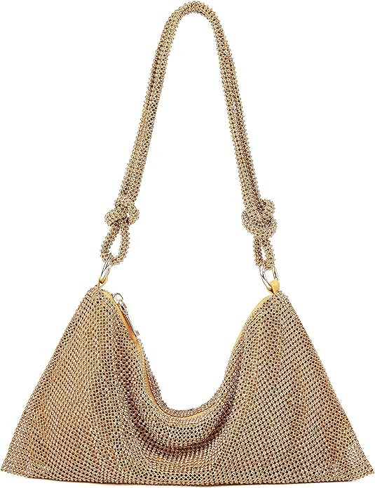 Rhinestone Hobo Bag for Women Rhinestone Purses Sparkly Evening Handbag Shiny Diamond Purse for W... | Amazon (US)