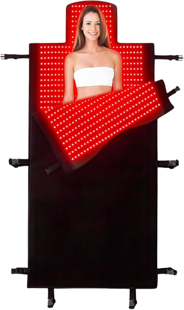 2025 Upgraded Dual Wavelength LED Beads 660nm&850nm Red Light Therapy Blanket Full Body, Used to ... | Amazon (US)