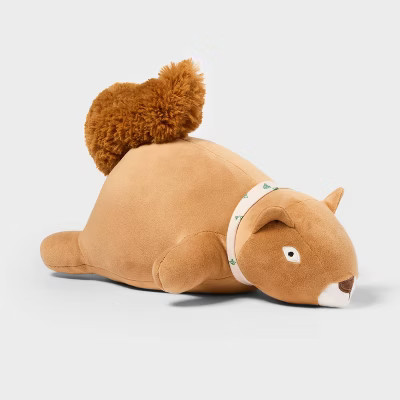 Squirrel Kids' Mini Weighted Plush Throw Pillow Brown - Pillowfort™ | Target