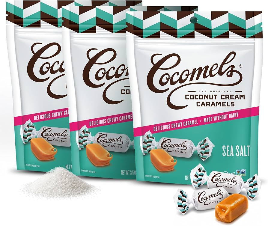 Cocomels Sea Salt Coconut Milk Caramels - 3 Pack, 3.5 oz Each | Amazon (US)